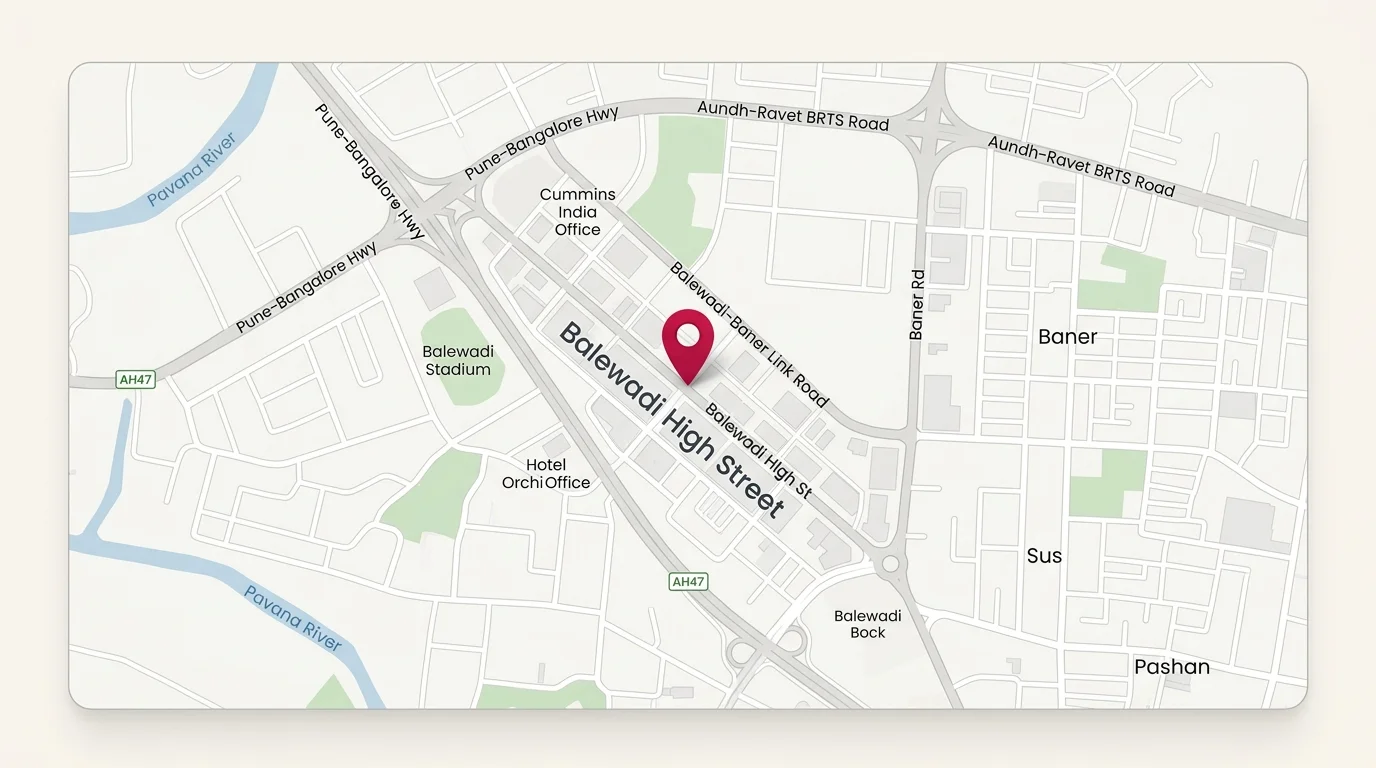 Balewadi High Street Map